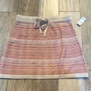 Lou & Grey Pink and Cream Striped Mini Skirt